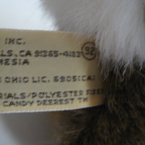 APPLAUSE Christmas Holiday Reindeer 12" Plush Vintage Candy Cane Striped Antlers - Picture 6 of 9